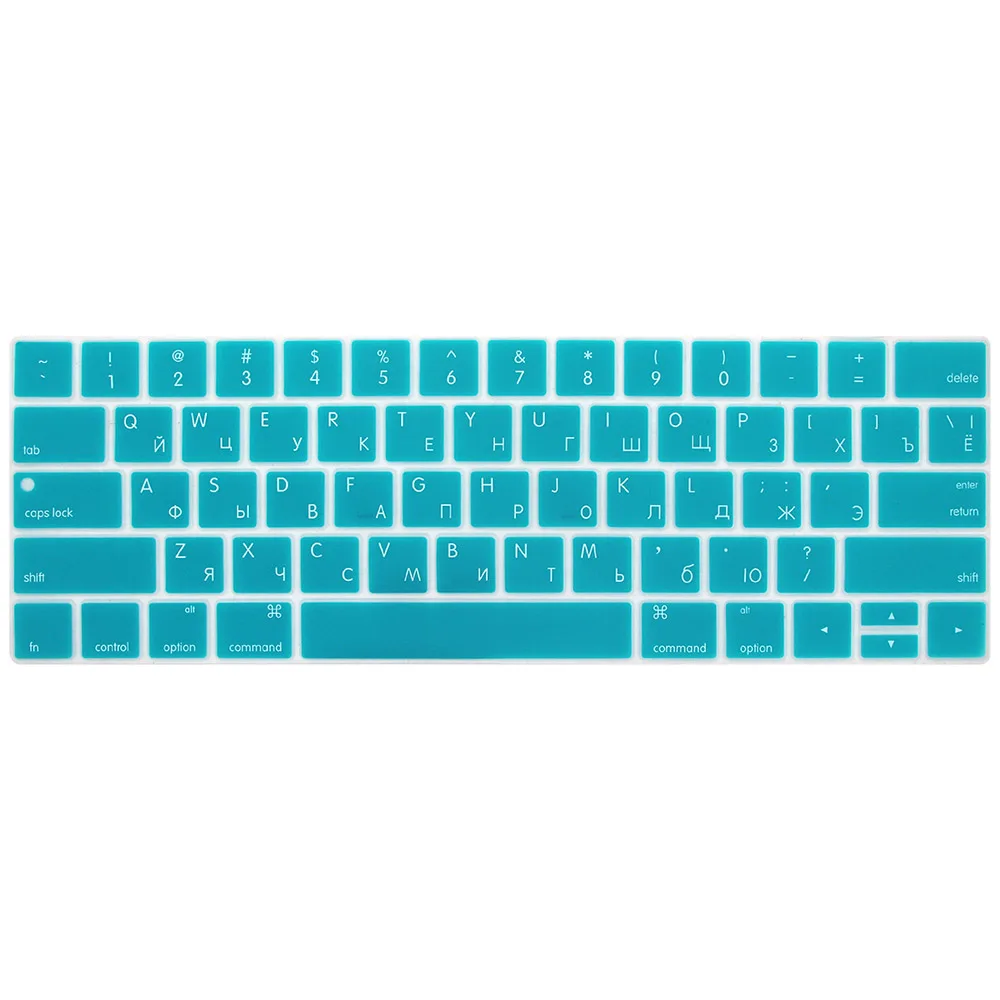 Русская клавиатура чехол для Mac Book 13 15 дюймов с сенсорной панелью A1706 A1707 A1989 1990 Клавиатура для ноутбука Чехлы цветная пленка для клавиатуры