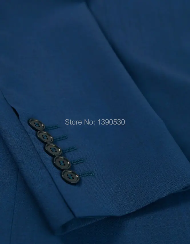 Горячая продажа 100% шерсть изготовленный на заказ яркий синий две кнопки лацкан с