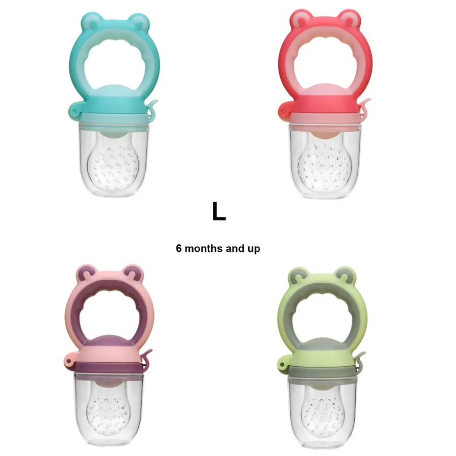 10pcs mixedcolor L 10 шт., новинка, соска для фруктов, милый ребенок, едят овощи, еда, фрукты, силиконовая сумка для укуса, безопасная детская бутылочка для кормления, обучающая соска, кормушка для еды - Цвет: 10pcs mixedcolor L