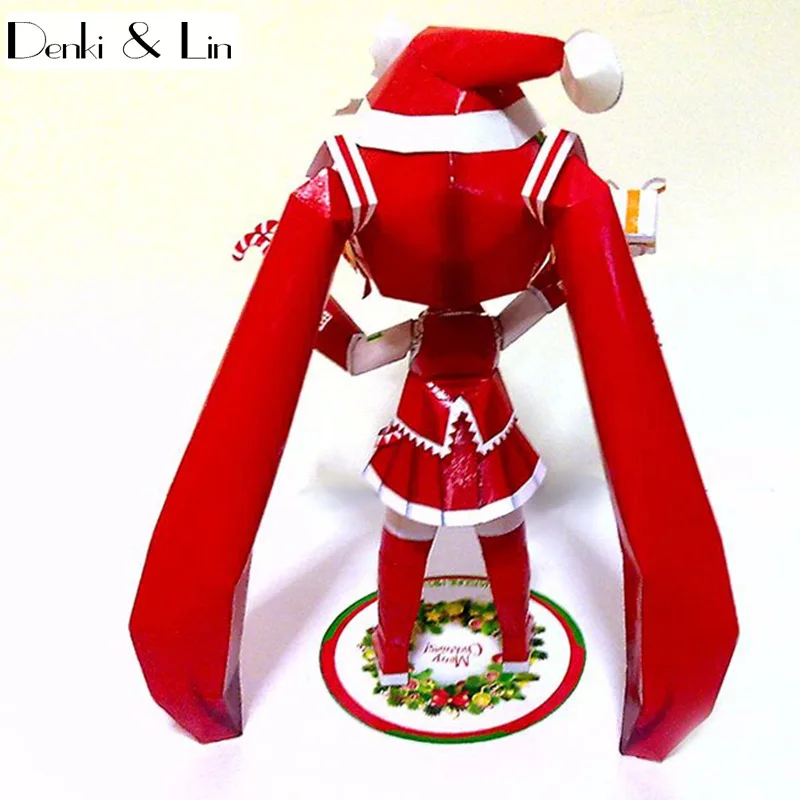 Самодельная Бумажная модель Hatsune Miku Рождественская версия Custom Edition|paper model|diy modelmodel
