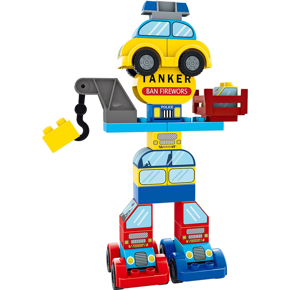 81 шт. большие строительные блоки Совместимые Lepinging Duplo серии грузовик автомобиль