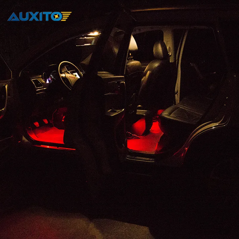 Интерьер автомобиля RGB Светодиодные полосы света атмосфера украшения лампа с