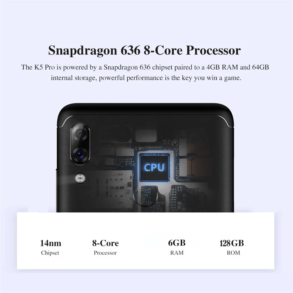 Смартфон lenovo K5 Pro с глобальной прошивкой, Android 8,1, L38041, 6 ГБ ОЗУ, 128 Гб ПЗУ, четыре ядра, LTE, 5,99 дюйма, 4050 мАч, 4G, B20, мобильный телефон