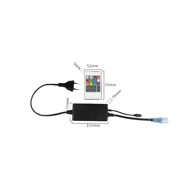 

110v 220v RGB Strip Controller with 24key IR remote control dimmer for Neon Strip Light