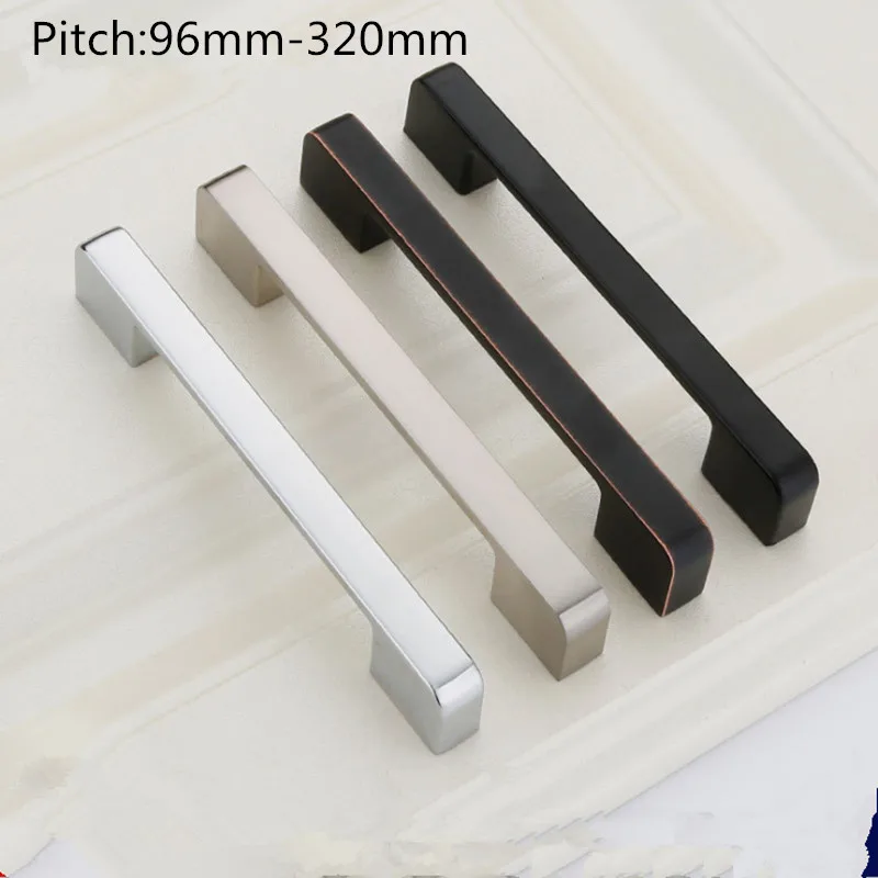 Ручка для кухонного шкафа 96mm-320mm. ручка дверного ящика. книжного шкафа. Черная