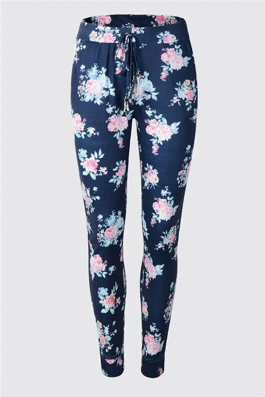 

Floral Flower Printed Cozy Women Pants Casual Streetwear Loose Female Bottoms Work out Sleeping Drawstring Lady Chic Pants XL