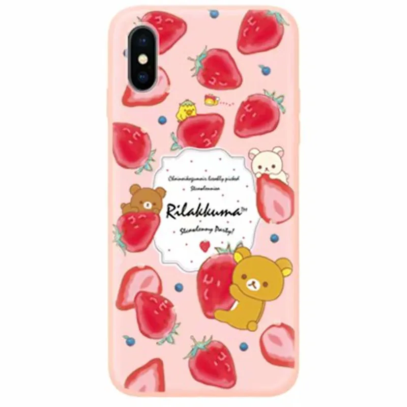 Good quality fashion pink Strawberry Cake Case For iPhone XS MAX XR X 7 8 Plus 6 6s back Cover Fundas Coque SZ199 |