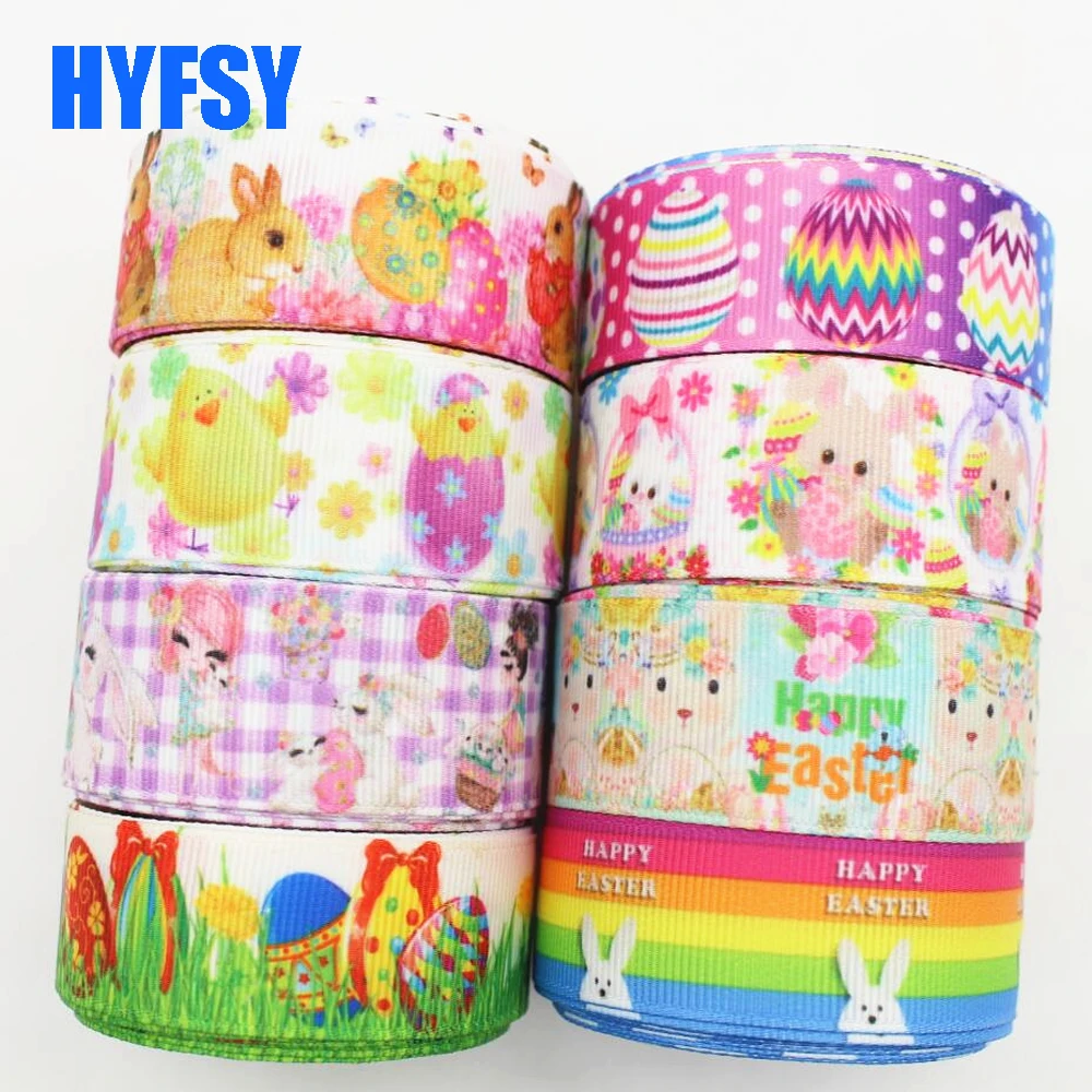 Новый продукт 22 25 мм пасхальное яйцо кролик мультфильм лента 10 ярдов DIY материал