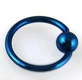 BCR золотое синее Радужное кольцо с закрытым шариком для губ носа ушей трагуса
