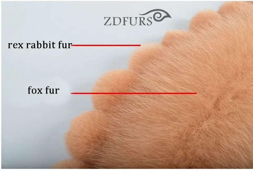 ZDFURS* Женское зимнее пальто с воротником аксессуары натуральный Лисий мех воротник шарф с мехом кролика рекс кружева ZDC-163006