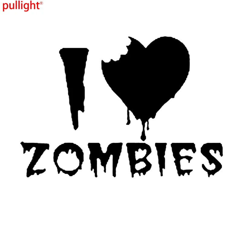 

I Love Zombies Car Stickers Funny Window Bumper Novelty JDM Drift car stickers and decals funny