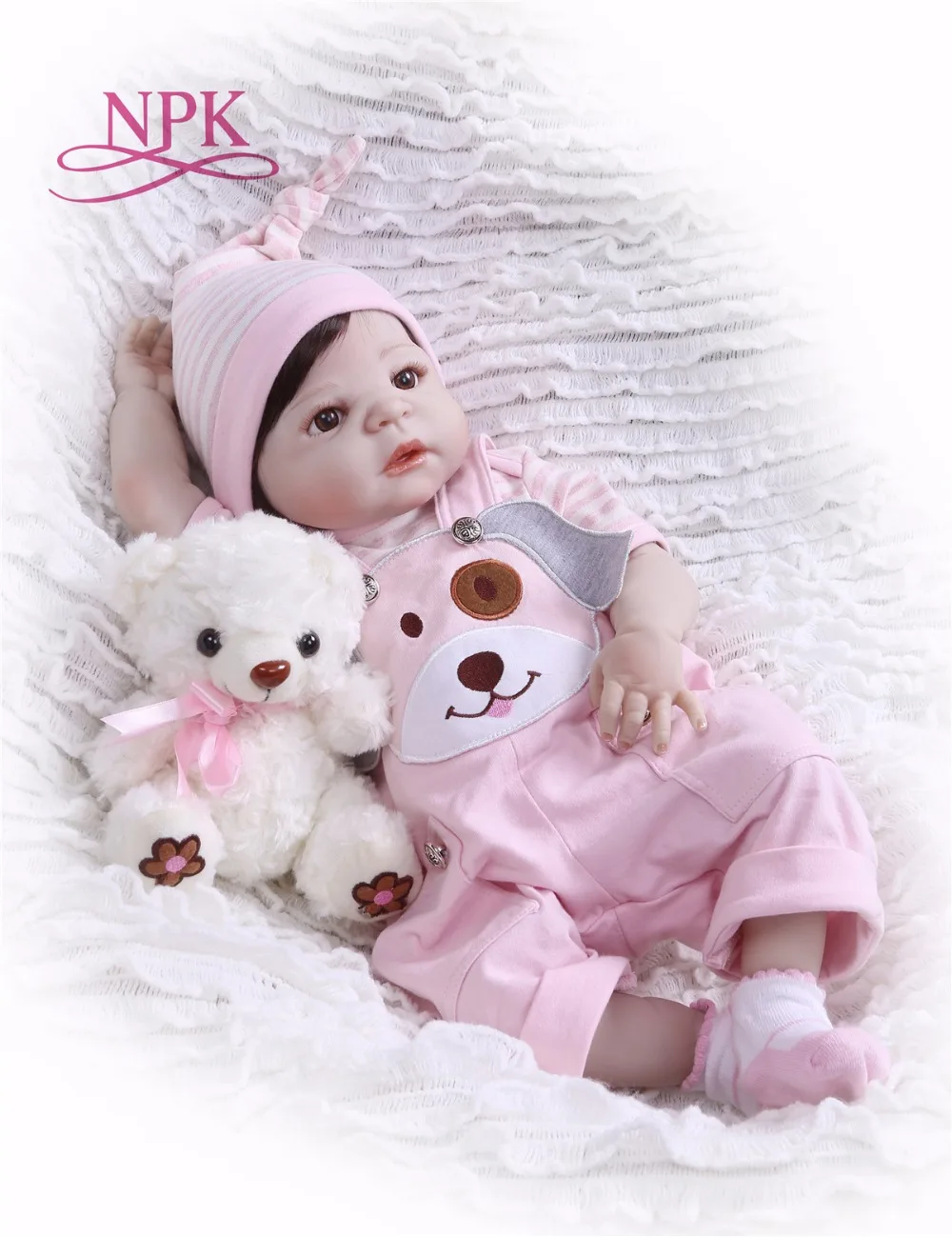 NPK 57 см полное Силиконовое боди для малышей bebe кукла натуралистичные куклы в виде новорожденных младенцев игрушки для девочек тело для детей Рождество или подарок на день рождения игрушка для ванной