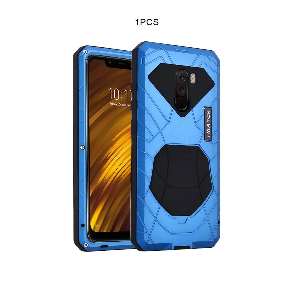 Для Millet 9 POCOPHONE F1 версия анти-сейсмический дизайн анти-капля металлический силиконовый Мобильный чехол для телефона изысканно спроектированный прочный - Цвет: Millet POCOPHONE F1