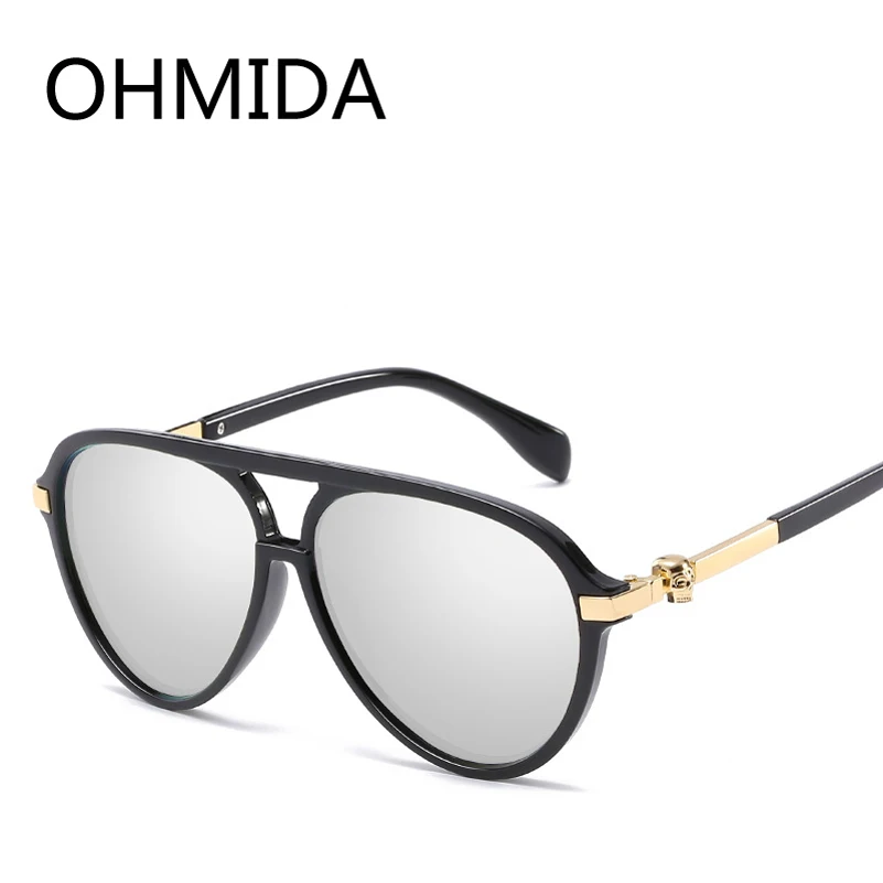 OHMIDA Модные Винтажные дизайнерские солнцезащитные очки с черепом женские