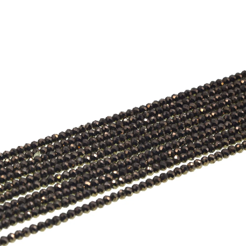 Модные diy 3 мм Рондель граненые резные натуральные пиритовые бусины полная