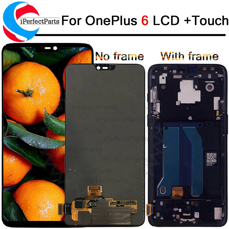 6,2" AMOLED для oneplus 6 ЖК-дисплей сенсорный экран дигитайзер с рамкой панель сборка Замена для oneplus 6 lcd