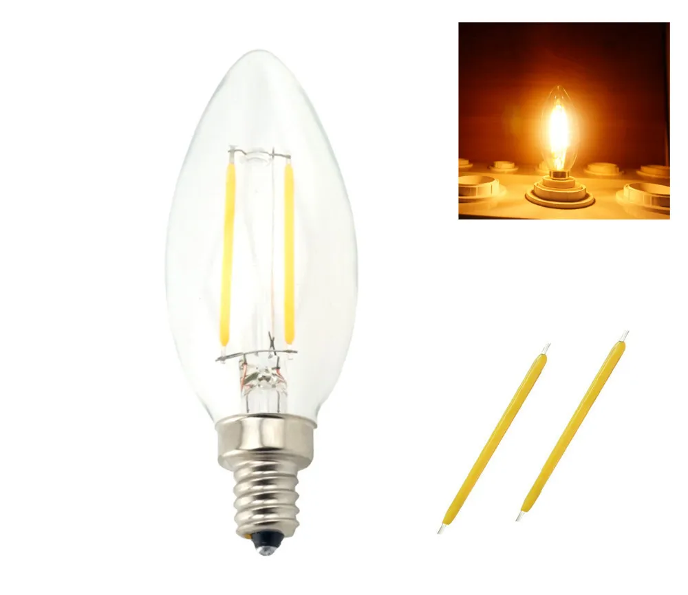 Светодиодсветодиодный лампа E14 в стеклянном корпусе 1 шт./лот 220 В 2 Вт 4 6 | Лампы и