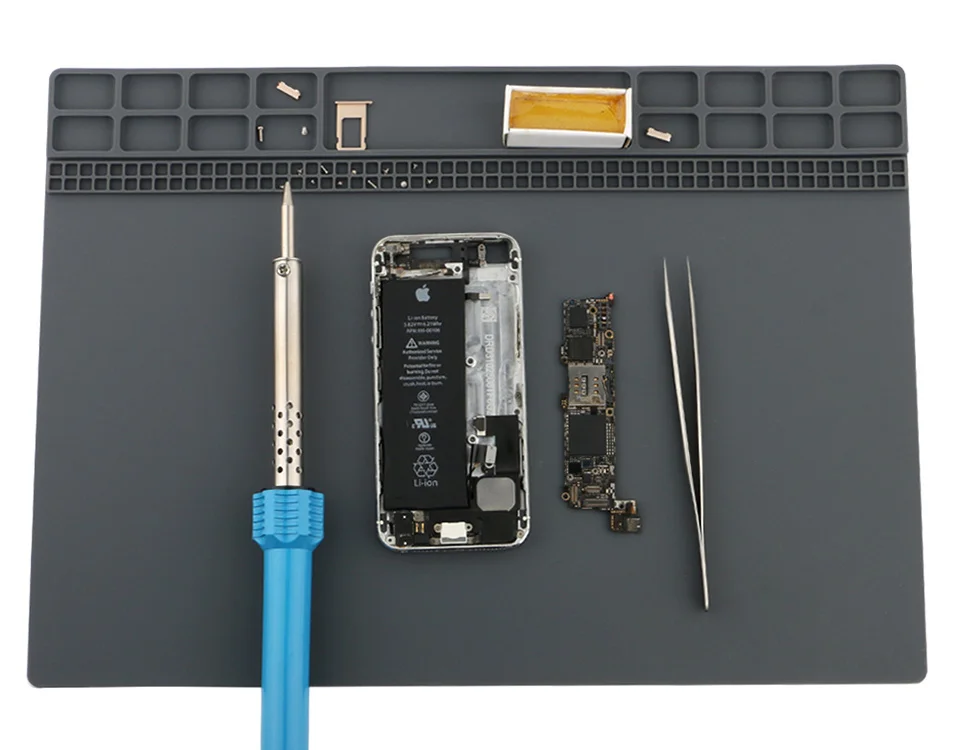 DIYFIX мягкий силиконовый рабочий коврик термостойкий изоляционный стол горячий воздушный пистолет станция коврик Мобильный телефон BGA PCB пайка инструмент для ремонта