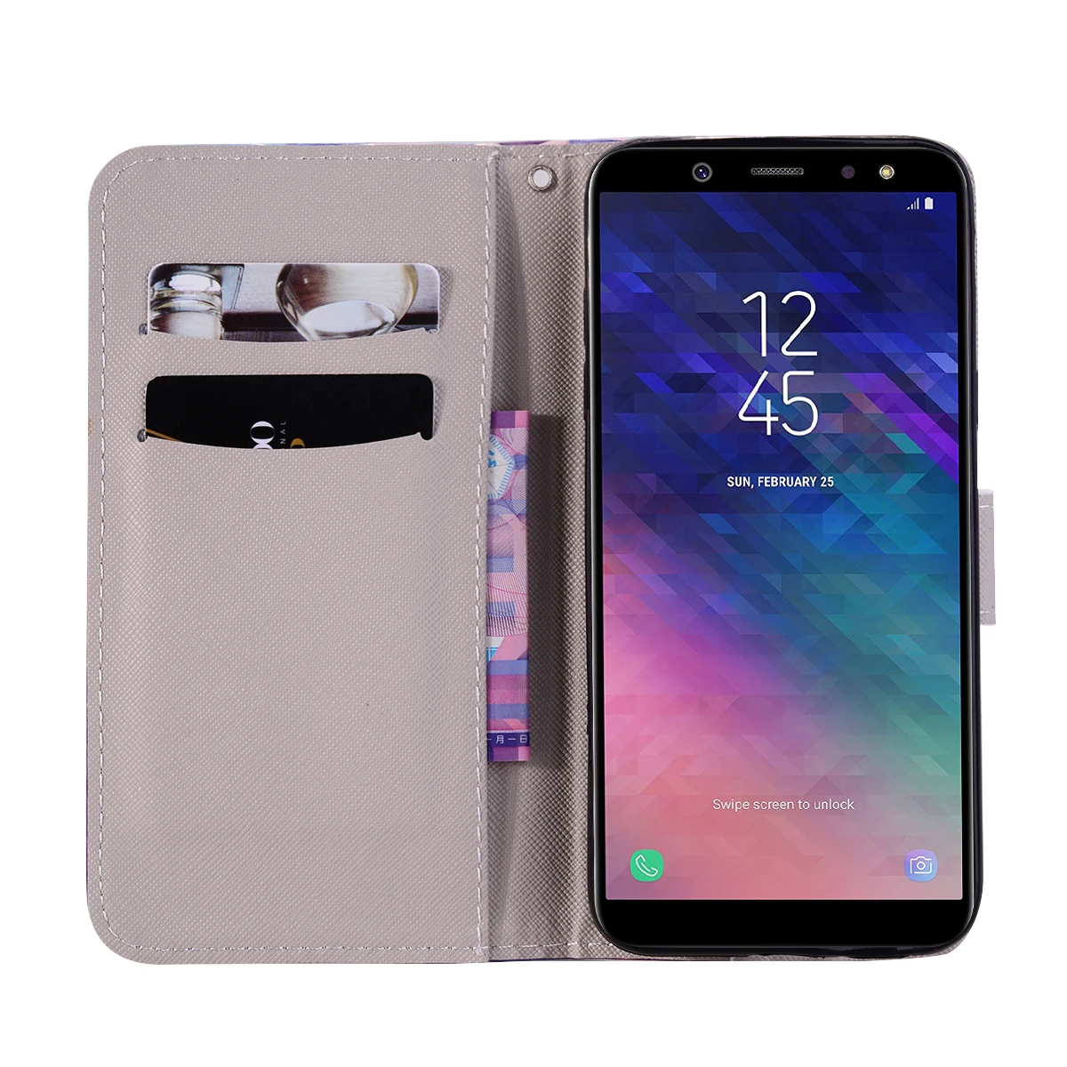 Флип чехол для Samsung Galaxy A6 2018 SM A600GN A600 A600FN телефона A600FN/DS 3D кожаный 5