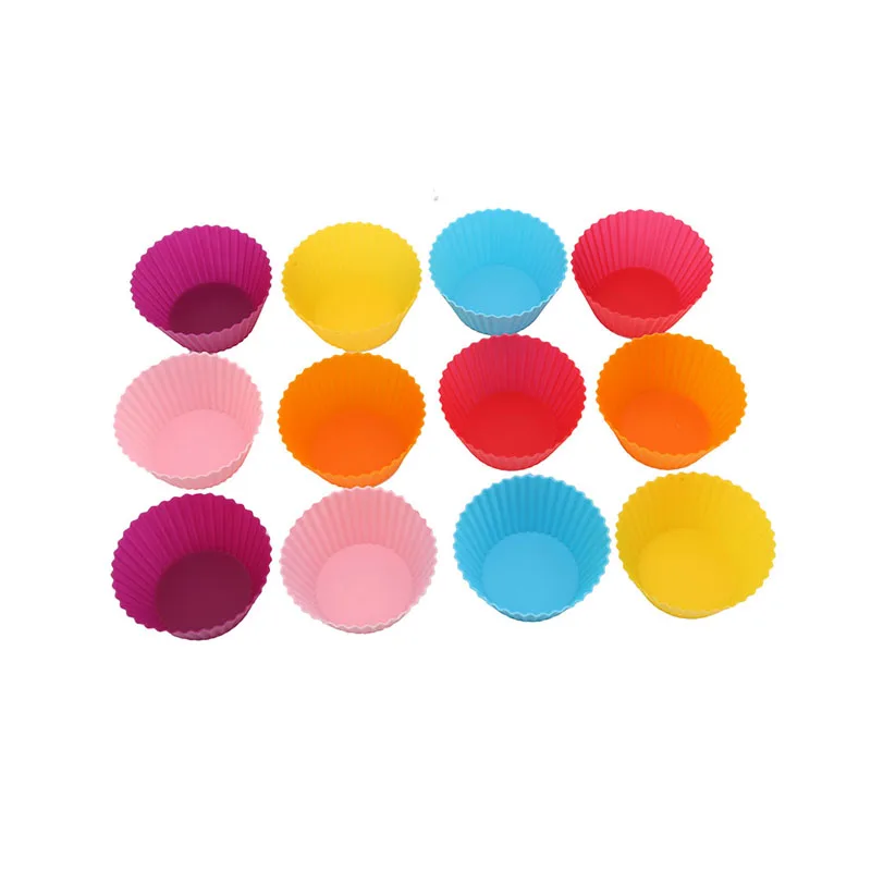 12 шт. силиконовая подкладка для кексов бумажная чашка выпечки 3D торта муфельные