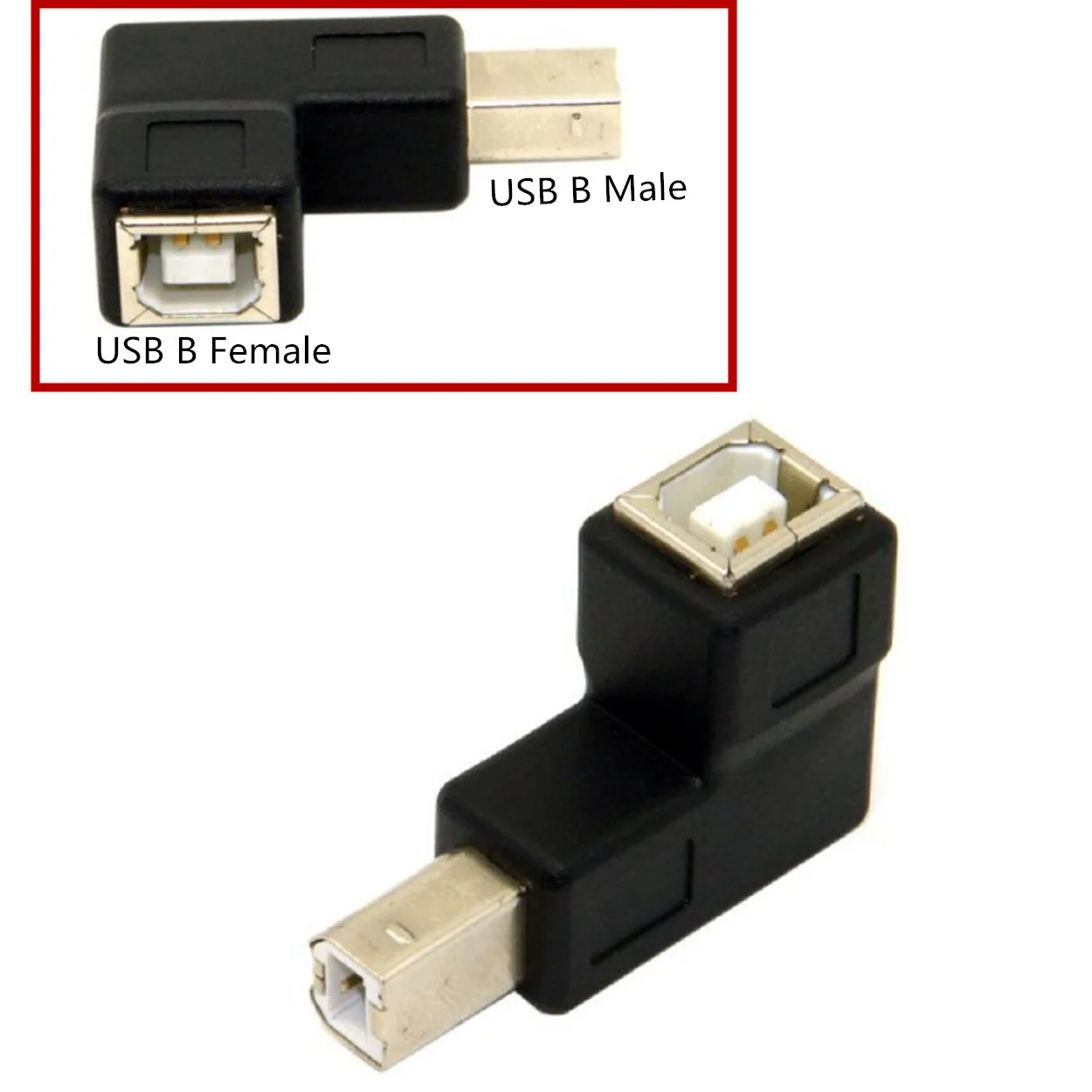 90 degreedeg угол изгиба USB B революция в женский принтер адаптер 2 0 BM для BF |