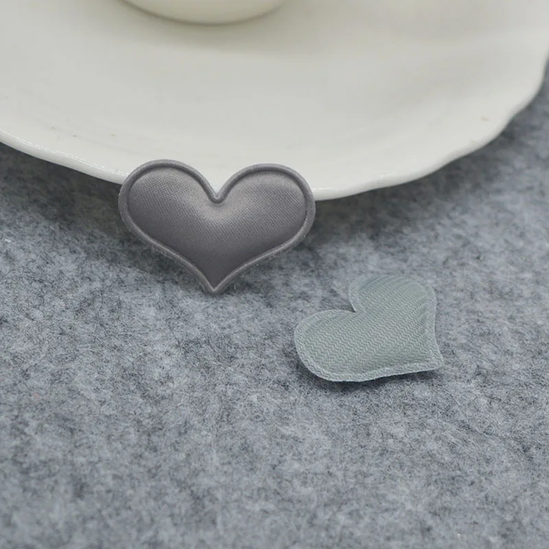 10 50 шт./лот 3,8*3 см Gingham Сердце Мягкие Аппликации для DIY ручной работы Детские аксессуары для волос, подарок украшения аксессуары - Цвет: 10