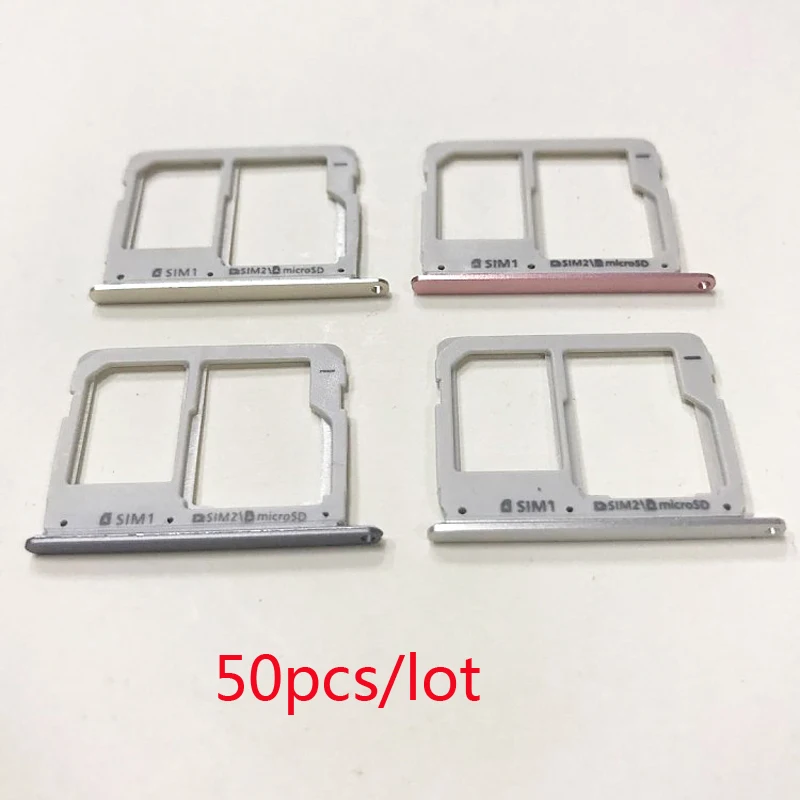 

50pcs/lot SIM Card Holder for Samsung Galaxy A3 A5 A7 2016 Dual SIM Micro SD Card Tray Slot A310 A510 A710 Replacement