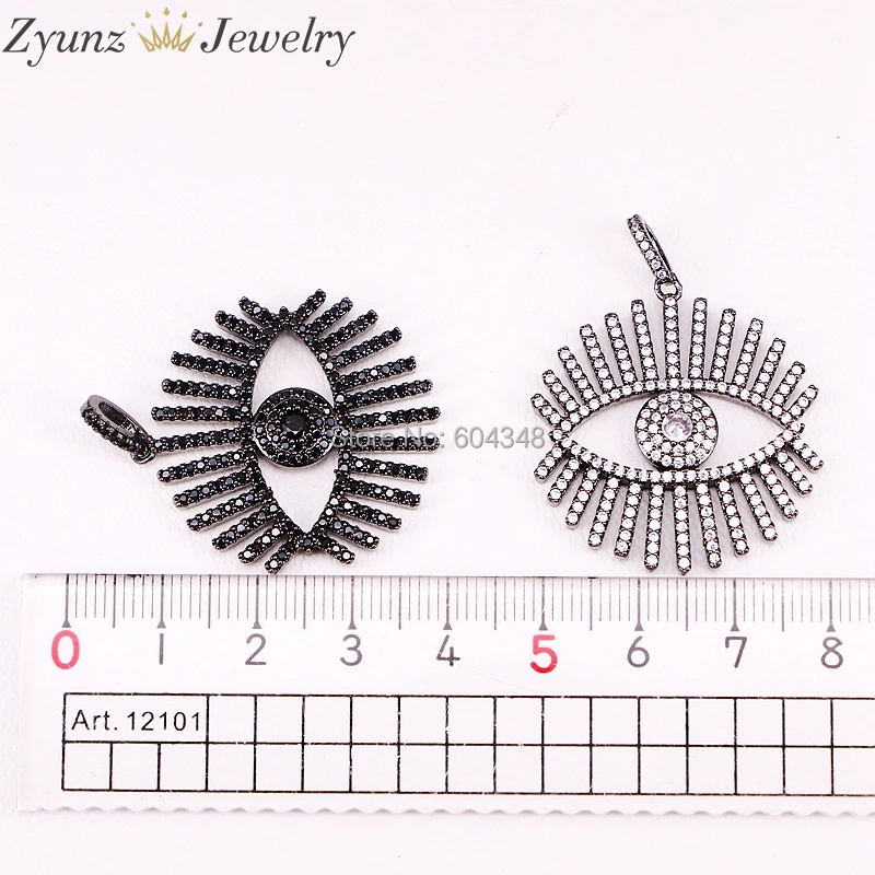 

5 Strands ZYZ300-4083 New Fashion micro pave cz eye shape fashion pendant necklace European Style Women Jewelry