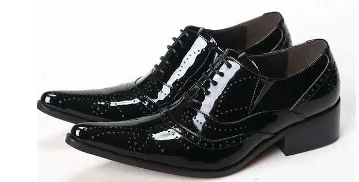 Sapato masculino social mens patent leather black shoes men luxury pointy oxford for flats lace up loafer | Обувь