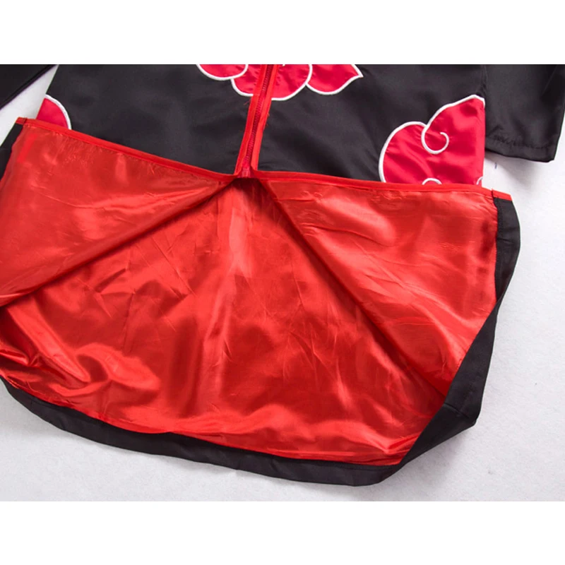 Naruto Cosplay Costume Cloak Akatsuki Uchiha Sasuke Costumes Forehead Headband Accessories Set | Тематическая одежда и