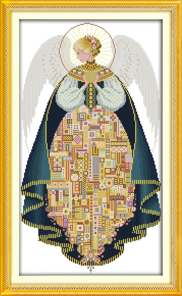 14/16/27/28/18 Angel (3) Printed Canvas DMC Counted Chinese Cross Stitch Kits printed Cross-stitch set Embroidery Needlework | Дом и сад
