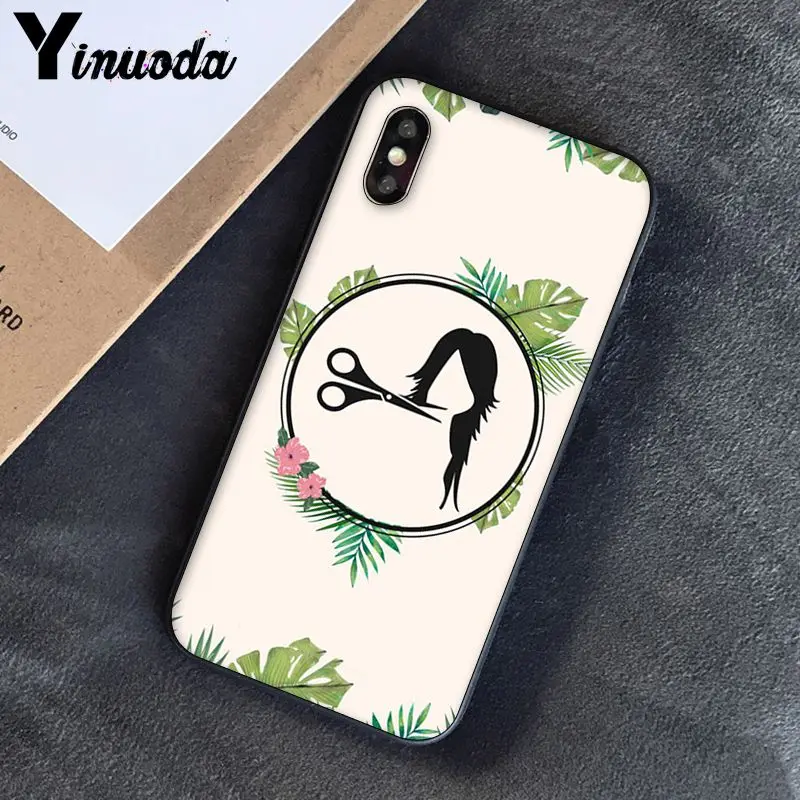 Yinuoda ножницы-стилист для волос, щетка-переключатель, новинка, чехол для телефона Fundas, чехол для iPhone 5, 5Sx, 6, 7, 7 plus, 8, 8 Plus, X, XS, MAX, XR, 10