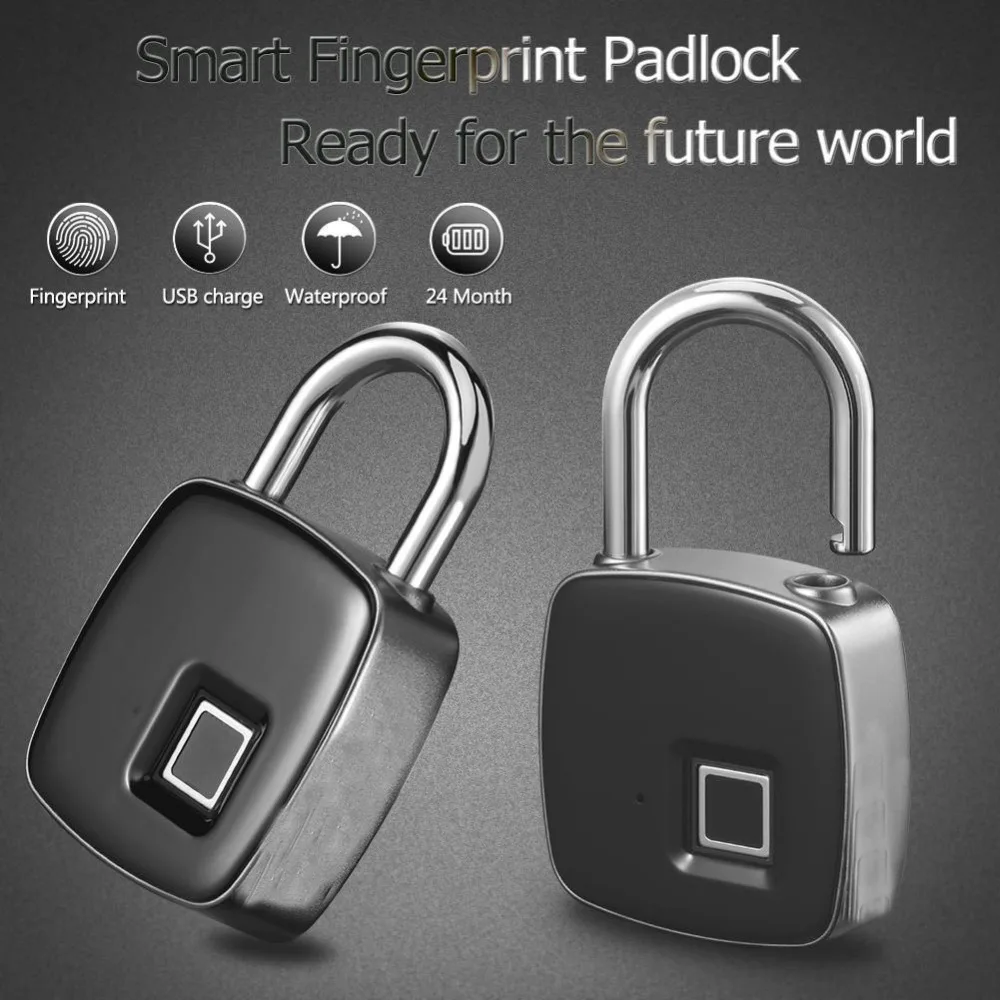 IP65 Водонепроницаемый& анти-кражи блокировка отпечатков пальцев USB Перезаряжаемые Smart считыватель отпечатков пальцев замок для Сумки из натуральной кожи& пусковая площадка& двери& Чемодан Н