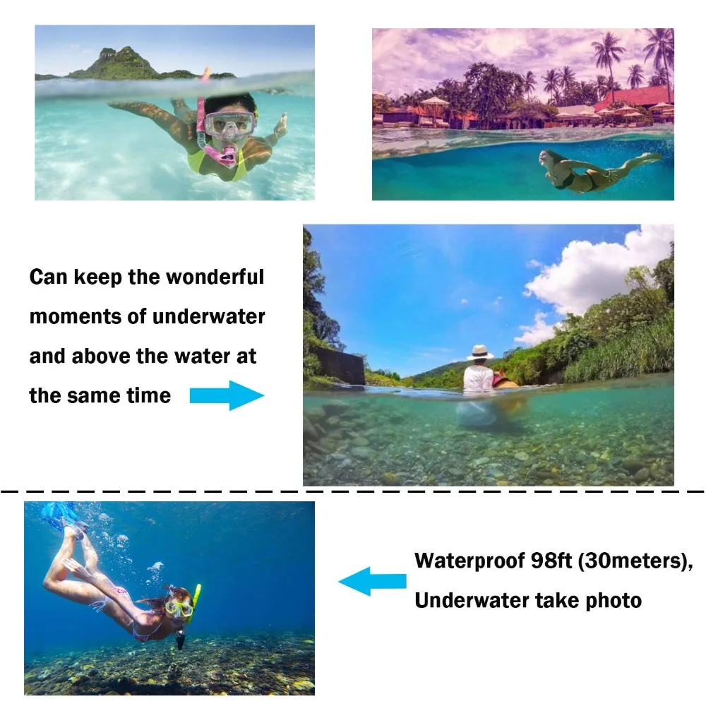 Anorisem купол порт водонепроницаемый 98ft подводный купол для GoPro Hero 7 черный, Hero 6, Hero 5, Hero аксессуары для камеры крепление