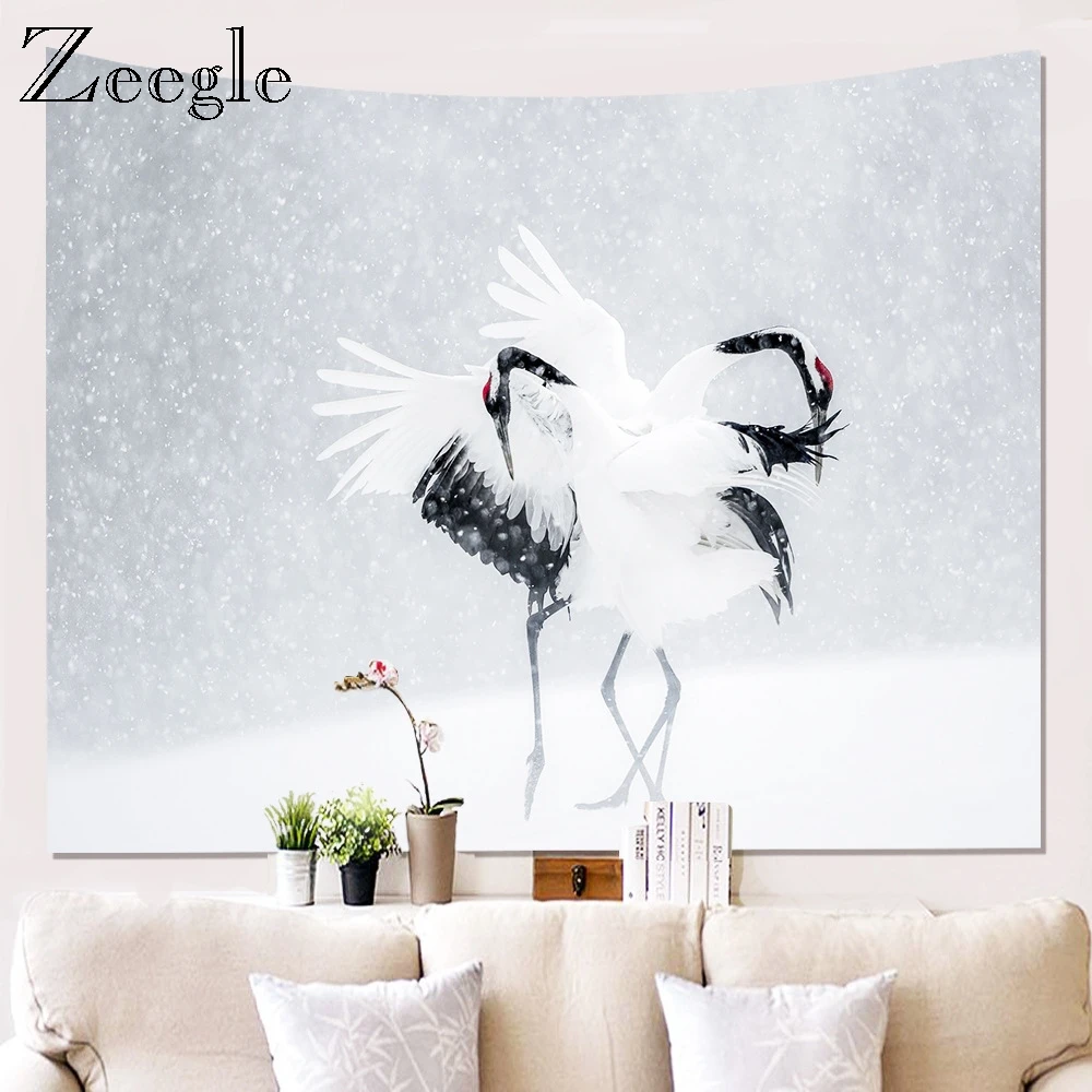 Zeegle настенный гобелен с фламинго пляжное полотенце декор для гостиной настенная
