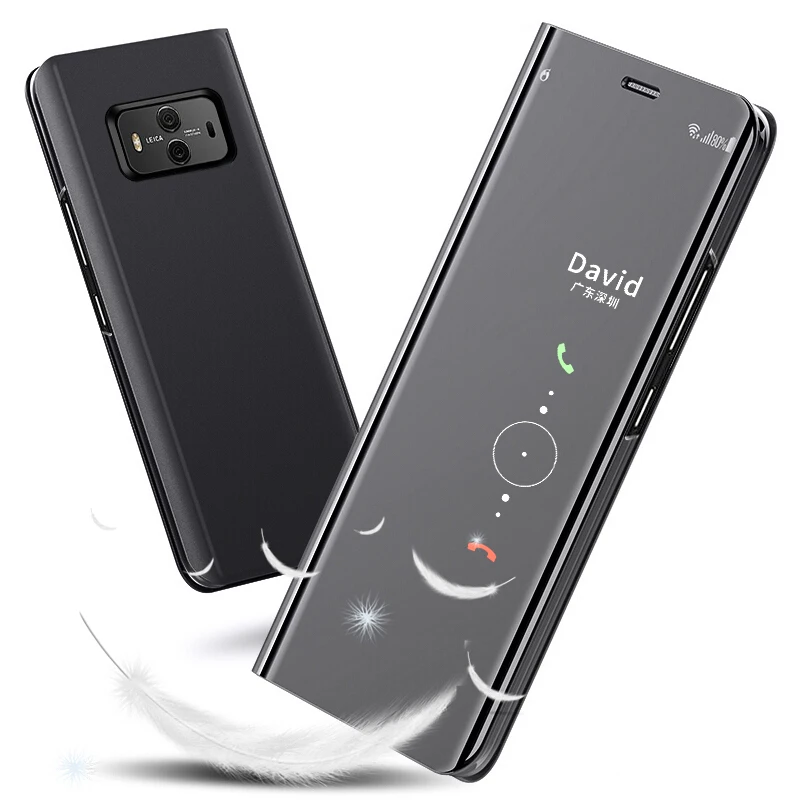 Прозрачный смарт-чехол для Huawei P8 P9 P10 P20 lite Y6 Prime Y9 Y5 2018 P умный чехол Honor 8 9 V10 7C 7A Pro