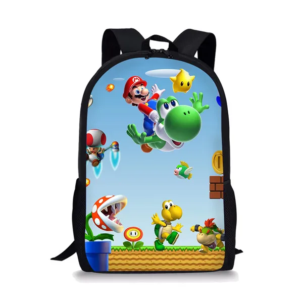 Thikin детей Mario школьный портфель с рисунком, костюмы для мальчиков и девочек подростков основной ланч-пеналы для ручек рюкзак Детский рюкзак для книг Travelbag - Цвет: CDZHL250C