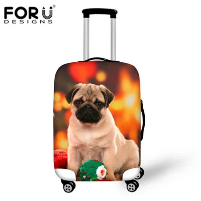 w1030 FORUDESIGNS/милый 3D Чемодан для путешествий с собакой, защитные чехлы с принтами животных, водонепроницаемый чехол для чемодана с защитой от пыли, чехлы для 18-30 дюймов - Цвет: w1030