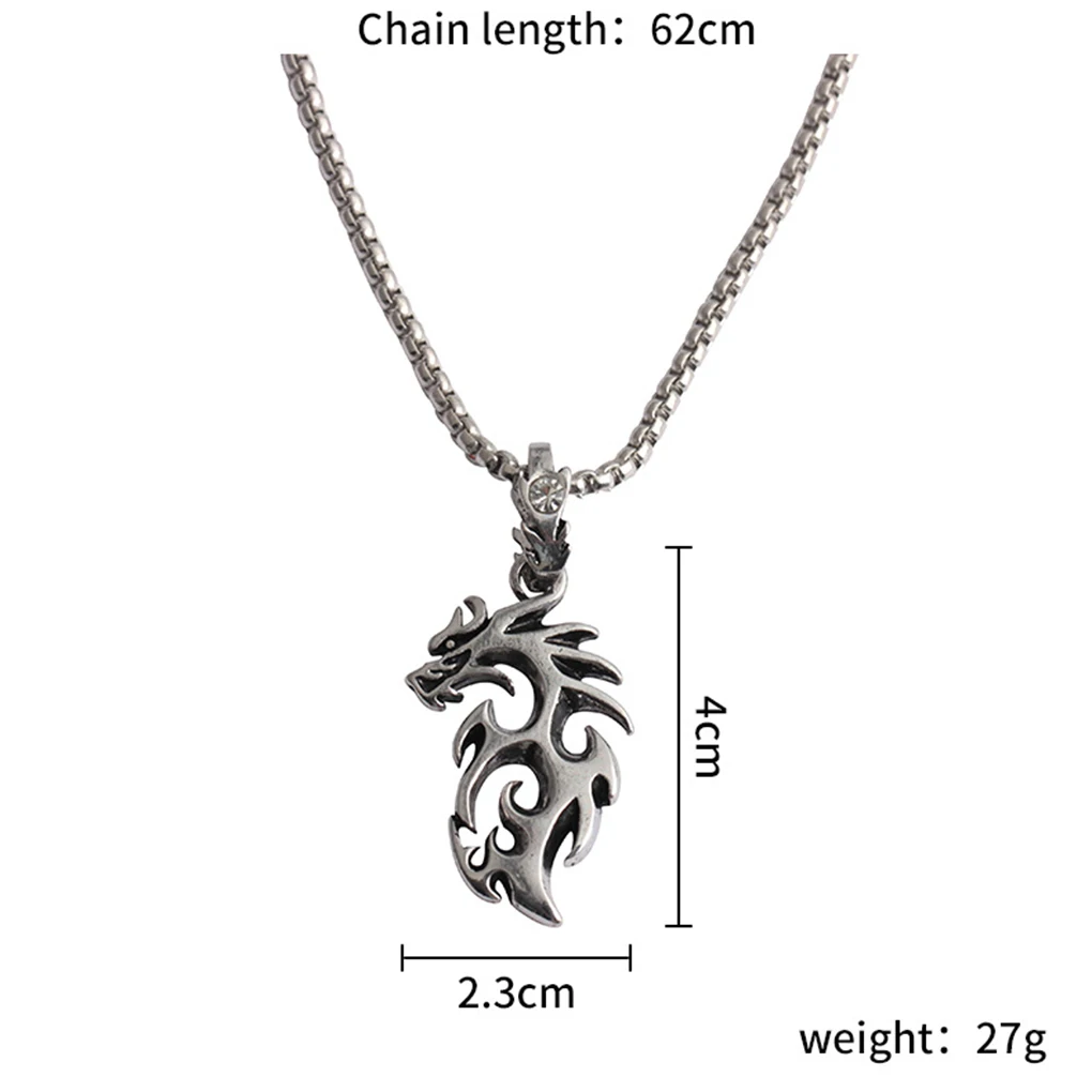 Цепочка с подвеской в виде дракона для мужчин и женщин украшение стиле хип-хоп из