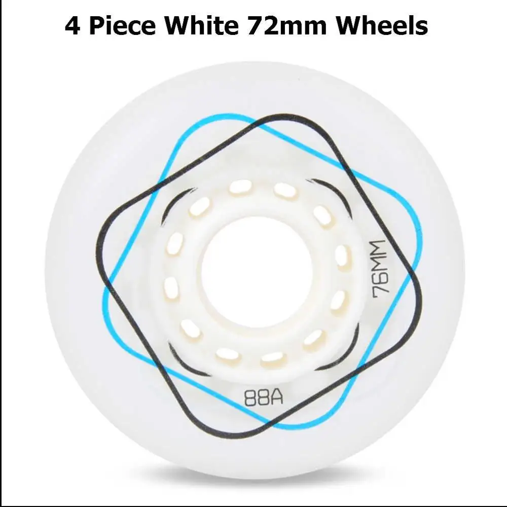 4 piece 72mm white 4 шт. высокого качества 88A роликовые колеса для роликовых коньков с возможностью поворота на 72/76/80 мм Раздвижные коньки Родас Фристайл для волнистая доска роллерсерф Street Surf - Цвет: 4 piece 72mm white