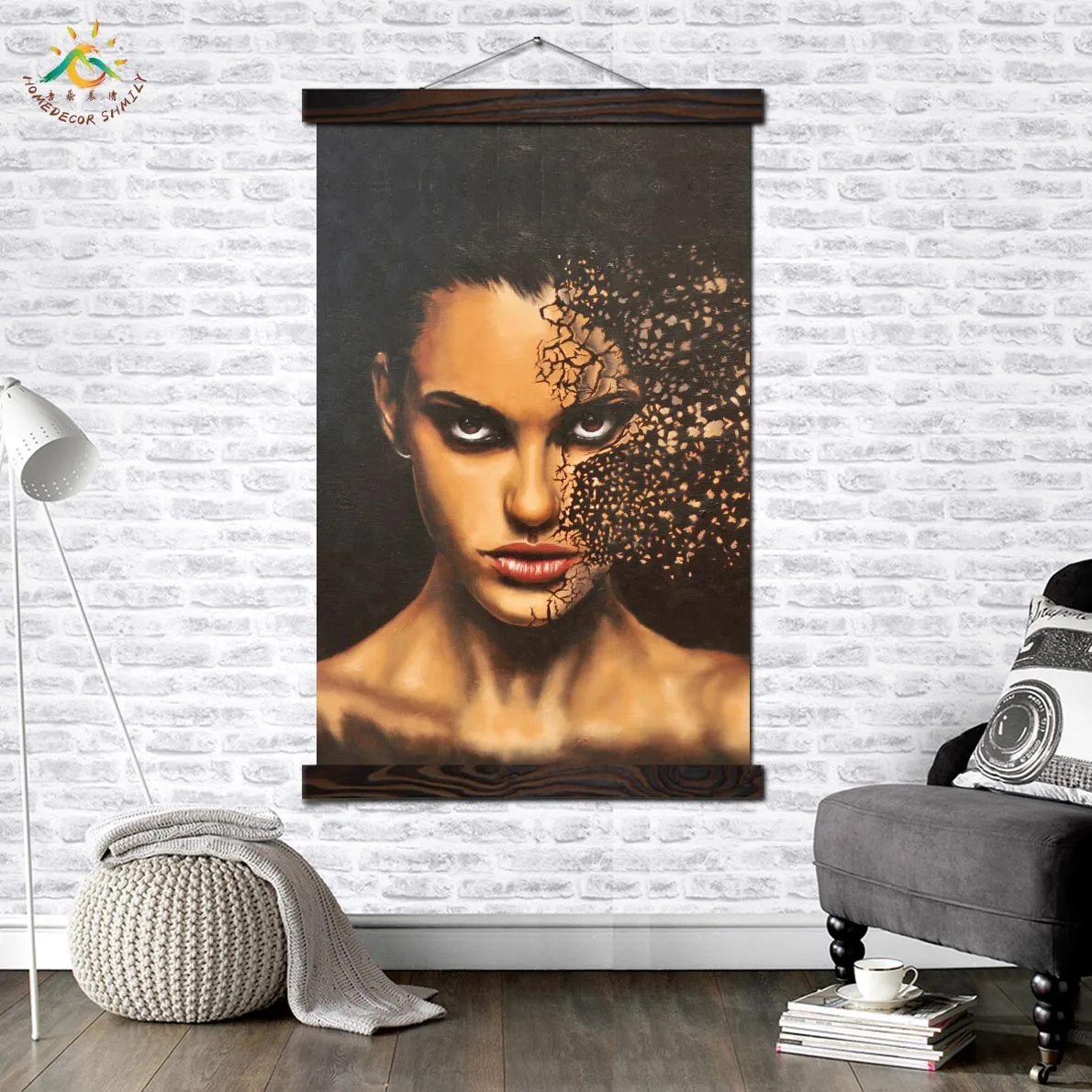 

Shattered Woman Image Modern Canvas Art Prints Poster Wall Painting Scroll Painting Artwork Wall Art Pictures Home Decoration