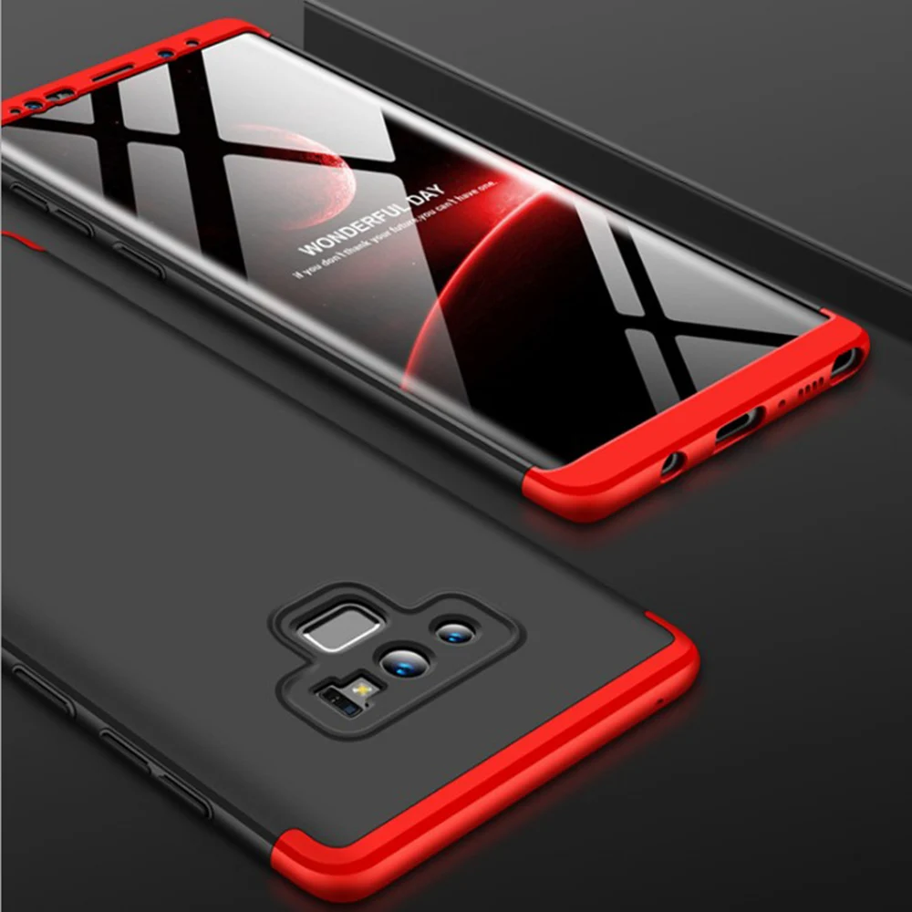 Для samsung Galaxy Note 9 чехол 3 в 1 полный охват защитный с мягкой защитой экрана