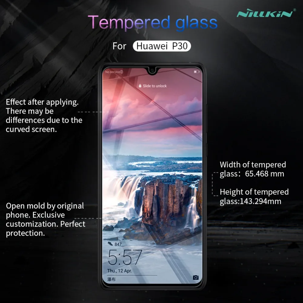 Закаленное стекло Nillkin Amazing H / + PRO Защита экрана для Huawei P30 p30|Защитные стёкла и