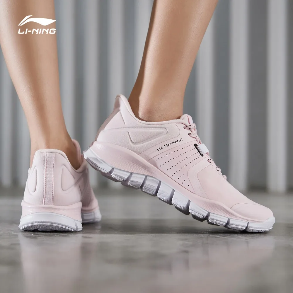 Li-Ning Для женщин 24 часа в сутки Гибкие тренировочные обувь Разделение верхняя дышащая подкладка светильник Спортивная обувь Кроссовки AFHP002 SJFM19