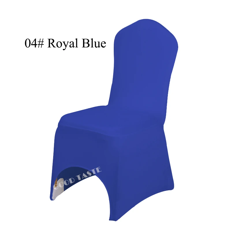 Royal Blue Упаковка 100 Универсальные полиэфирные чехлы на стул из спандекса для Свадебная вечеринка в отеле Банкетный ресторанный декор для мероприятий - Цвет: Royal Blue