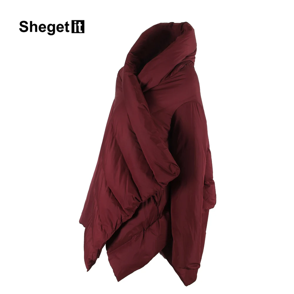 Shegetit Для женщин 90% парка-пуховик с утиным пухом Новинка 2017 года Зима Зимняя одежда