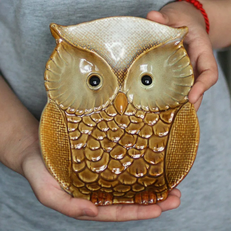 Керамические тарелки с дизайном совы креативные фруктовые Западная еда блюда