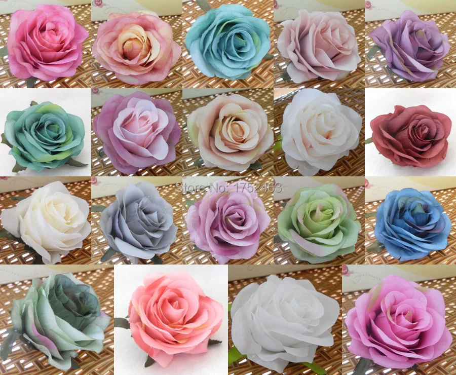 1 шт. искусственные розы шелковые цветочные головки свадебные декоративные гиды