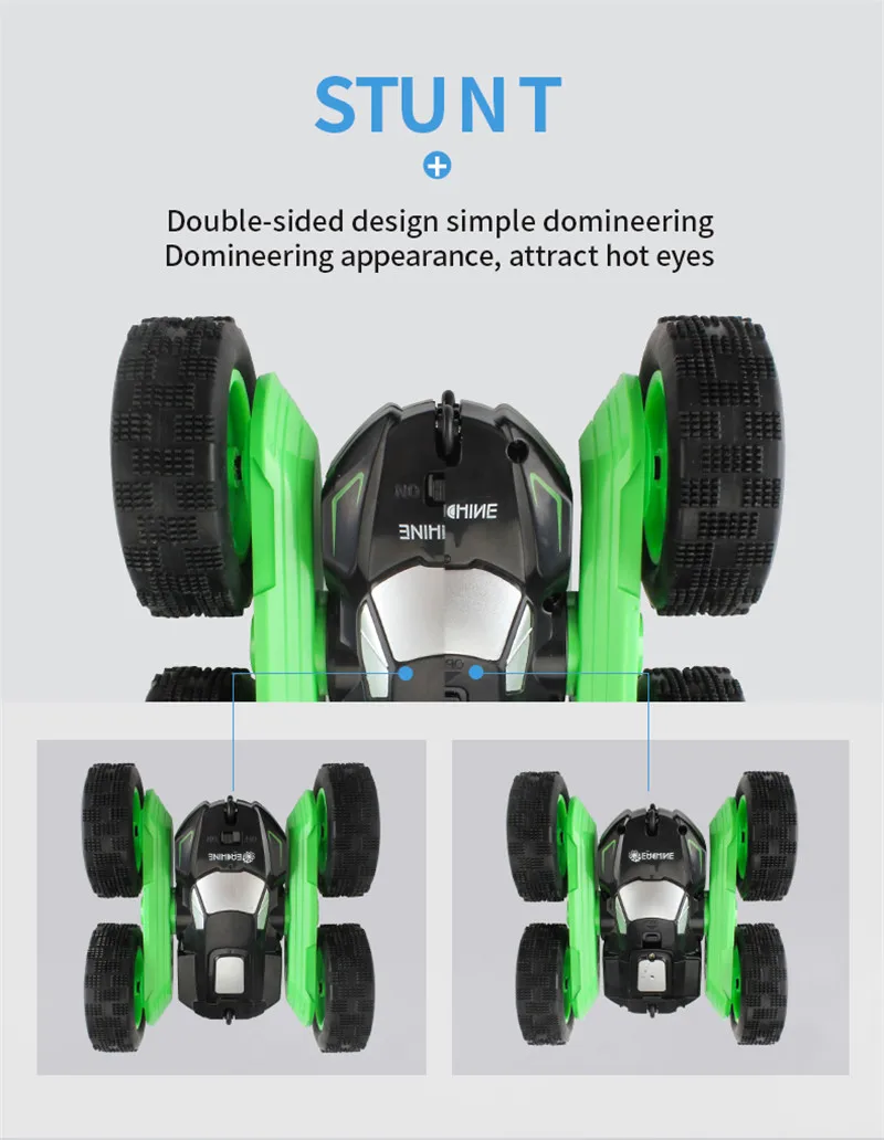 Eachine EC02 Радиоуправляемая машина 2,4G 4WD трюк Дрифт деформация Багги ролл автомобиль 360 градусов флип Робот Модель автомобиля высокая скорость Рок Гусеничный