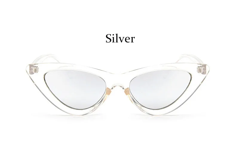 Silver Кошачий глаз, модные солнцезащитные очки для женщин, модные винтажные маленькие очки, женские зеркальные солнцезащитные очки, женские брендовые дизайнерские ретро очки - Цвет линз: Silver